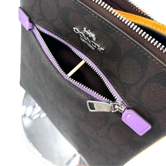 Coach Mini Rowan File Bag In Colorblock Signature Canvas Crossbody Bag - Picture 11 of 12